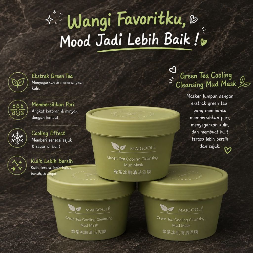 MAIGOOLE GREEN TEA MUD MASK 40ml (masker)