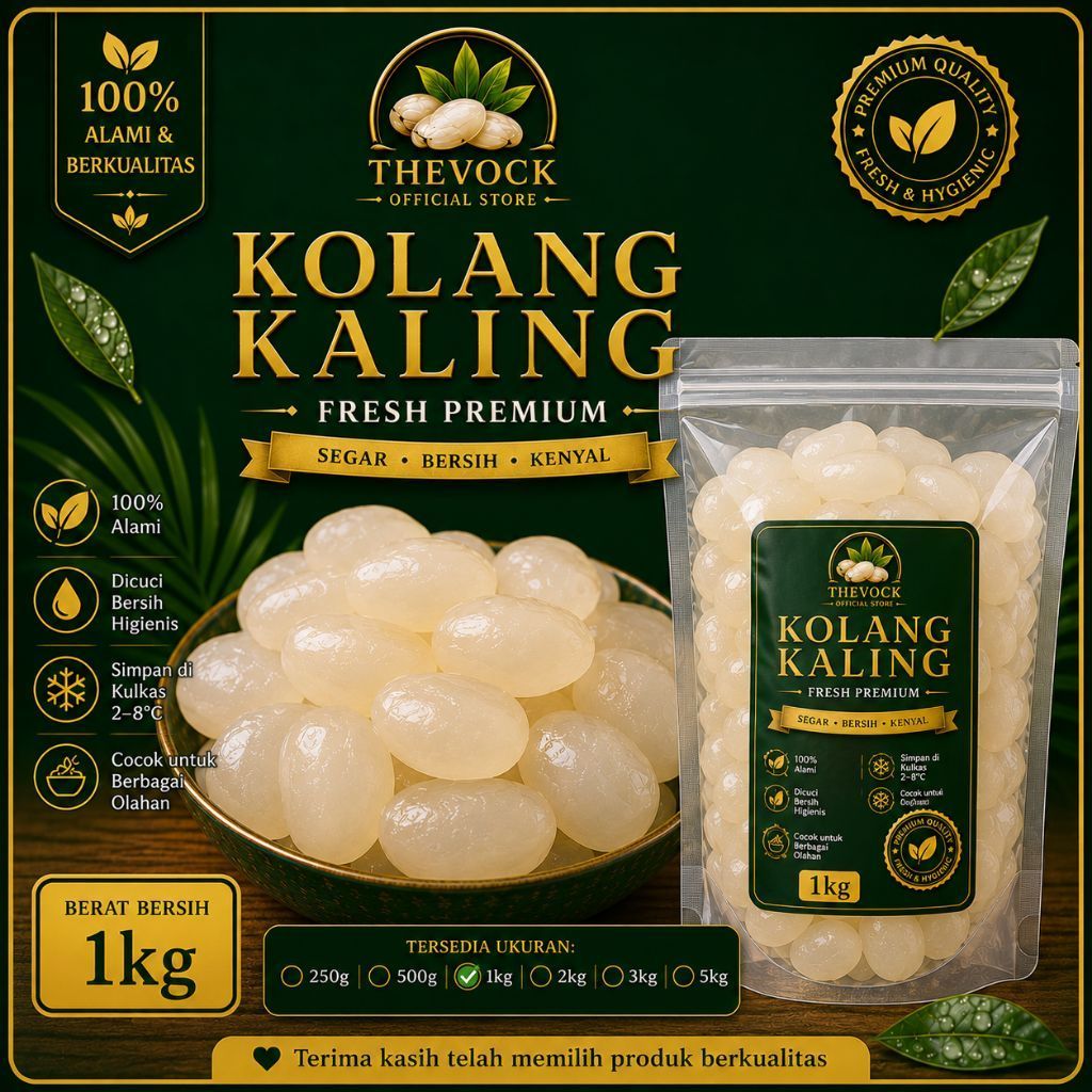 Kolang Kaling Original Segar & Kenyal | Kolang Kaling Siap Olah 250g | 500g | 1Kg