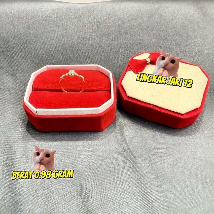 cincin elegan wanita emas 8k UBS