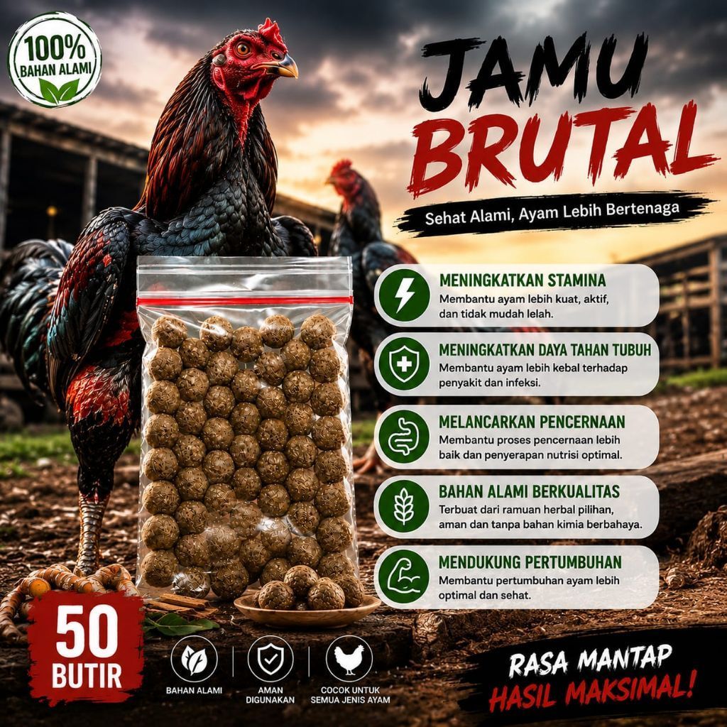 Penambah tenaga ayam BRUTAL 86 Stamina Ayam Aduan Premium Penambah Tenaga Ayam Bangkok  Fighter Boos