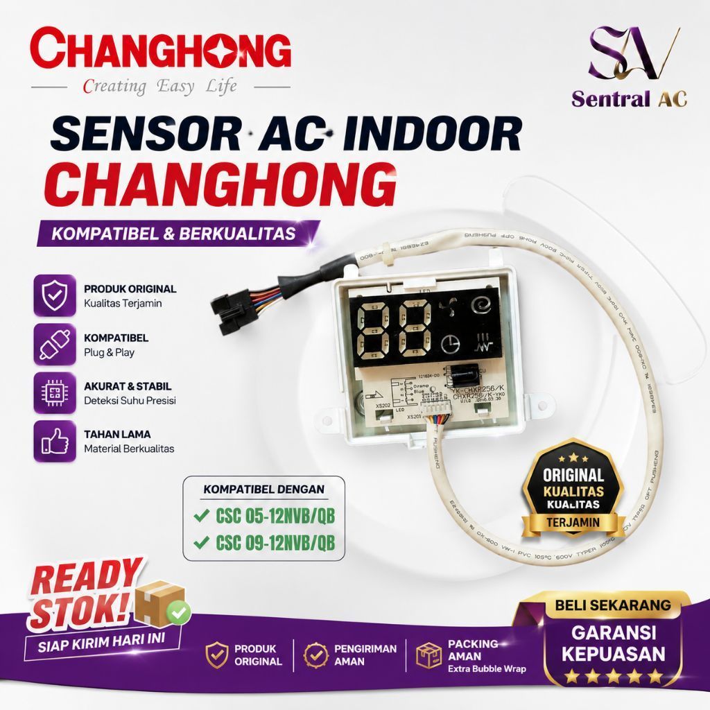 Sensor AC Indoor Changhong Original CSC 05-12NVB/QB & CSC 09-12NVB/QB