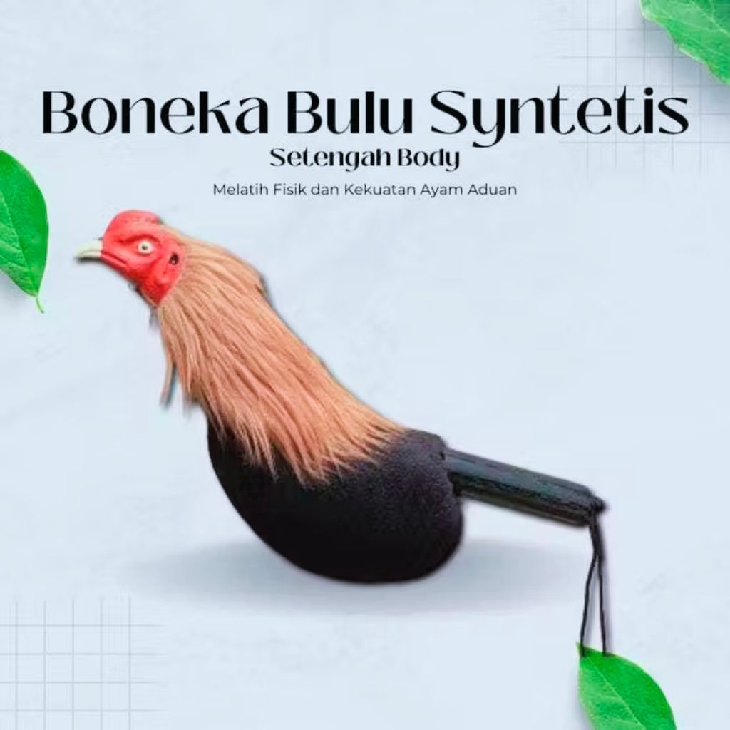 Boneka ayam aduan boneka ayam jago setengah badan