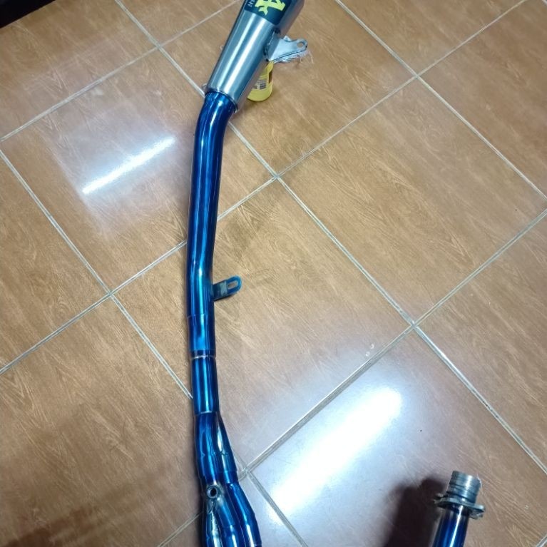 Arrow Prorace titanium original Italia Fullsistem zx25r zx25rr header blue