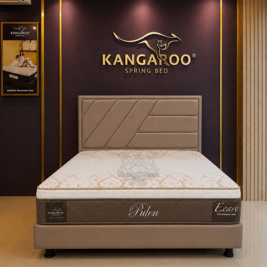 Kangaroo Pulen Springbed 30cm Full Set – Kasur Medium Comfort | Pengiriman Lampung
