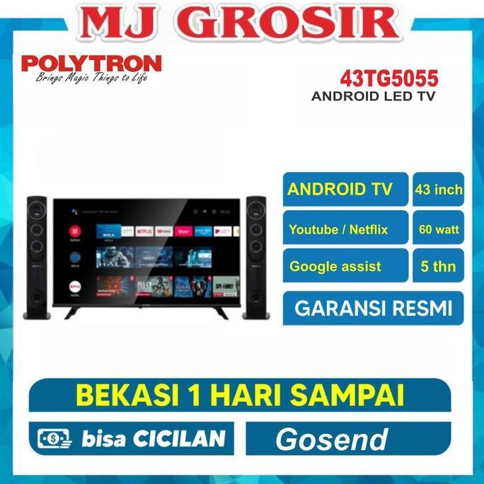 Led Tv Polytron 43" 43Tg5055 43 Inch Usb Movie Android Tower Speaker