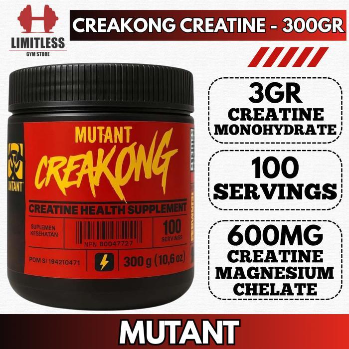Mutant Creakong Creatine 100 servings BPOM Suplemen Fitness Kreatin Gym