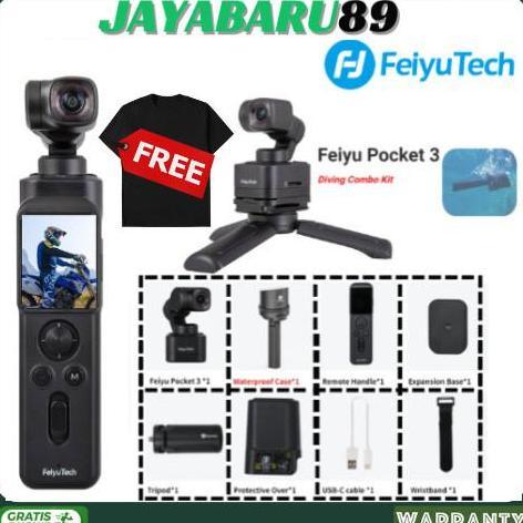 NEW Feiyu Pocket 3 Kit Bundle Waterproof Case FeiyuTech Pocket 3 Camera