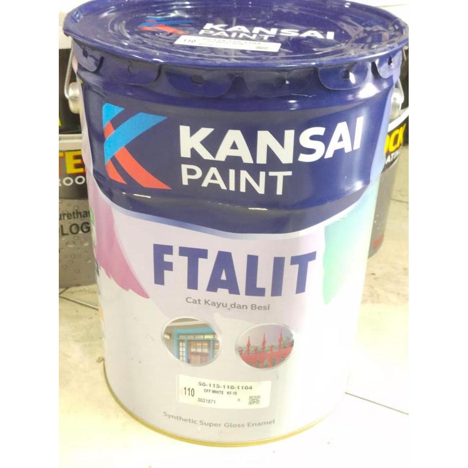 Kansai Ftalit Kf-110 Off White Cat Besi & Kayu Kemasan 1Kg-Pail 20Kg
