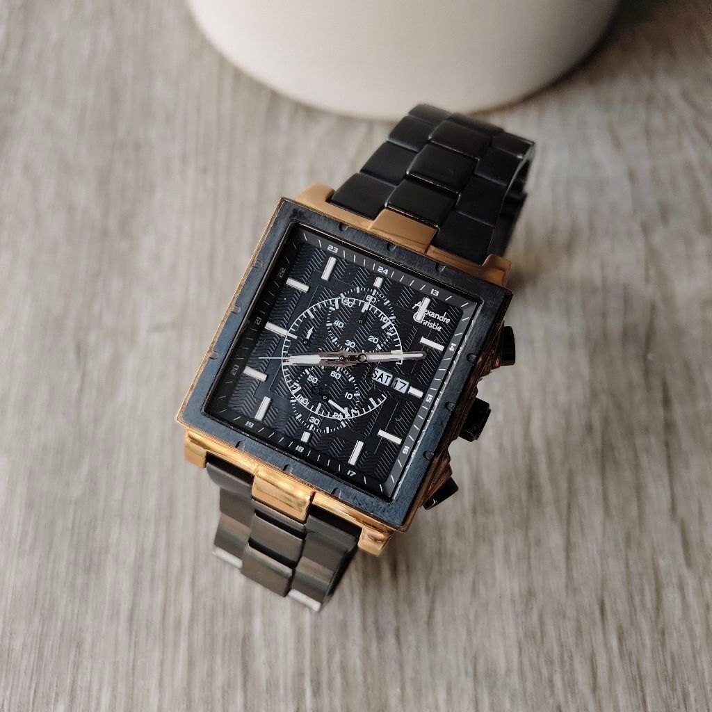 Jam Tangan Preloved Pria Alexandre Christie 6460MC 6460