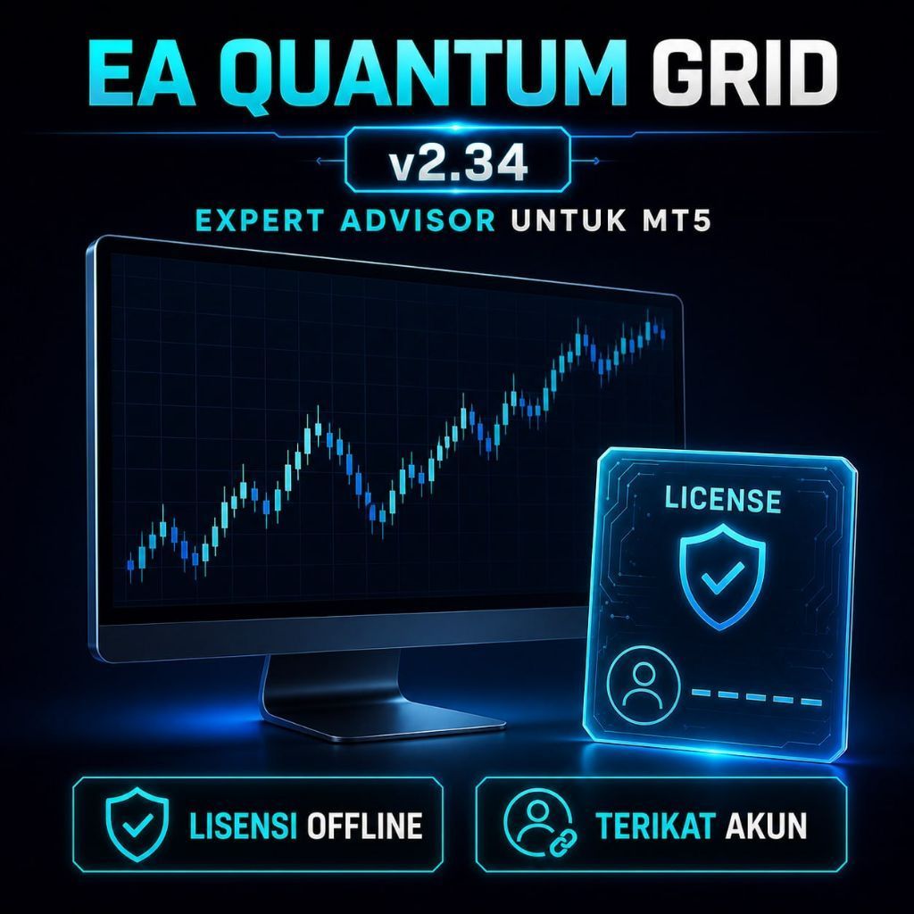 EA Quantum Grid v2.34 Expert Advisor untuk MT5 Lisensi Offline Terikat Akun