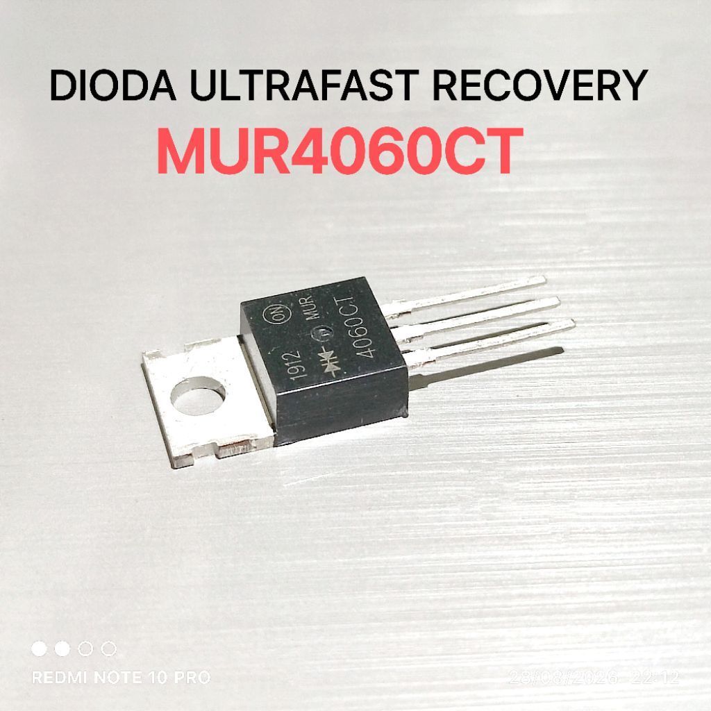 (QTY 1 PCS) DIODA ULTRA FAST MUR4060CT MUR4060 CT MUR 4060 CT 3 KAKI ASLI