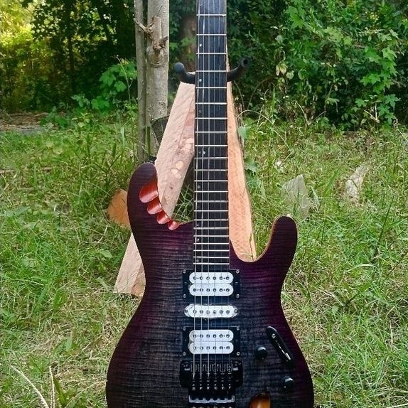 Ibanez S Series HSH Flame Maple Purple