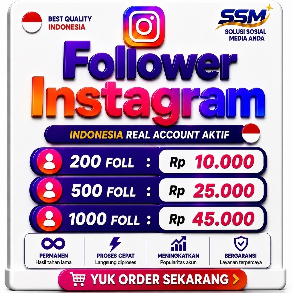 [INDO] INSTAGRAM FOLLOWER REAL & AKTIF | PERMANEN | BERGARANSI | PENGIKUT IG INDO