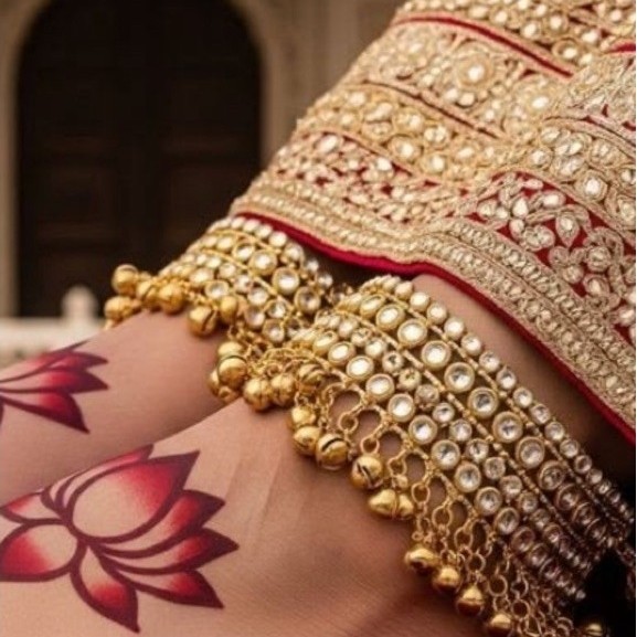 GELANG KAKI |25cm DEWASA|INDIA SWAROSKY|  PER 1 PC{ |BUNYI KERINCING | ACCESORIES BOLLYWOOD|  MEWAH 