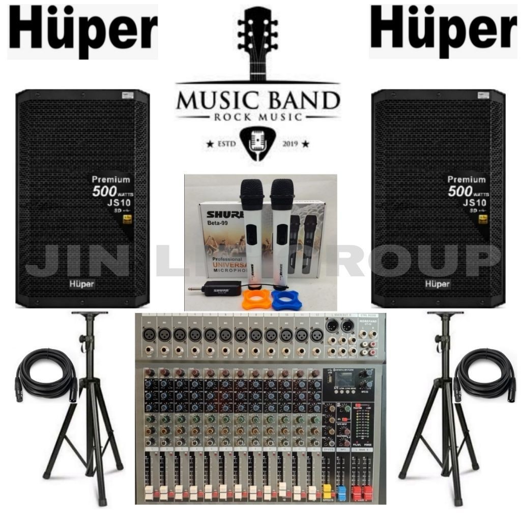 GROSIR PAKET SOUND SYSTEM HUPER 15 INCH JS10 12 CHANNEL BLUETOOTH RAMSOUND