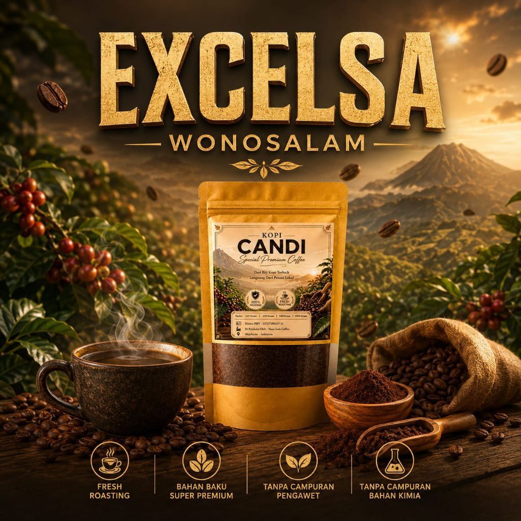 250 Gram Kopi Excelsa Wonosalam - Kopi Unik Khas Wonosalam Jombang - Liberika Nangka Excelsa