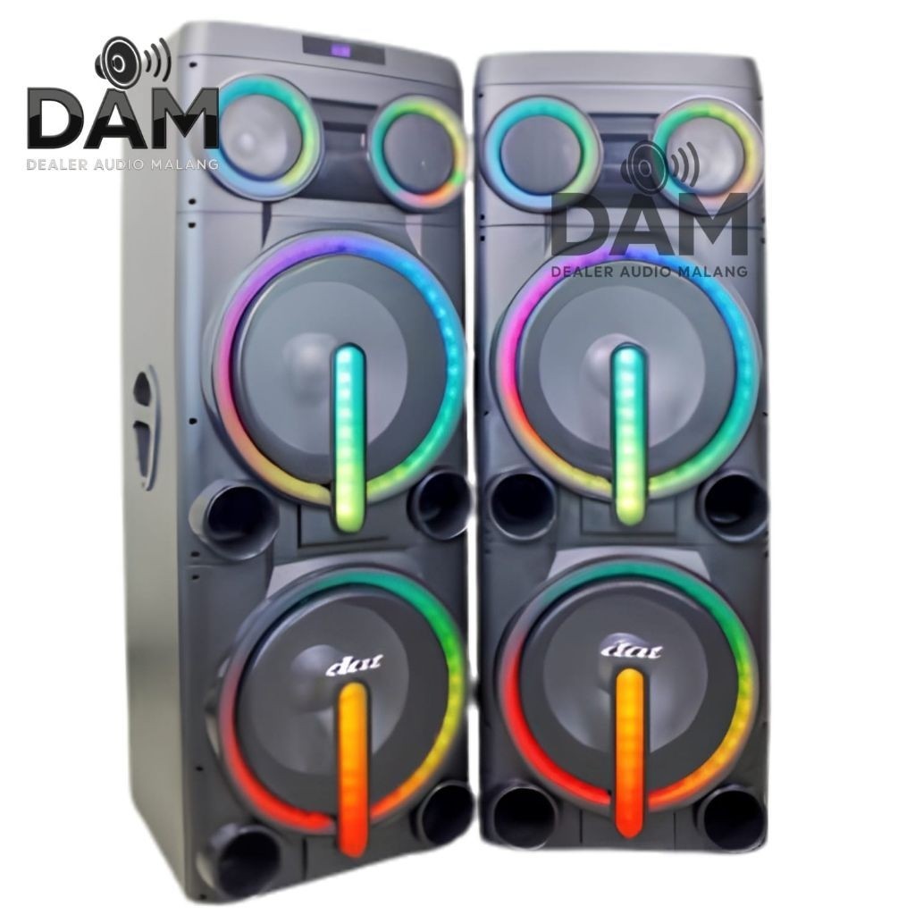 Speaker Aktif Pasif DAT DV - 152 DV152 Original 15 Inch x 2 Active Passive