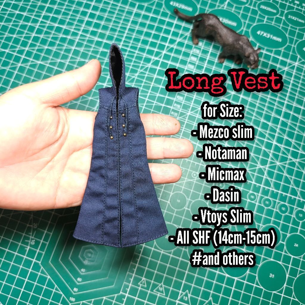 kitbash 1/12 Long Vest LV-05 (Dark Blue)
