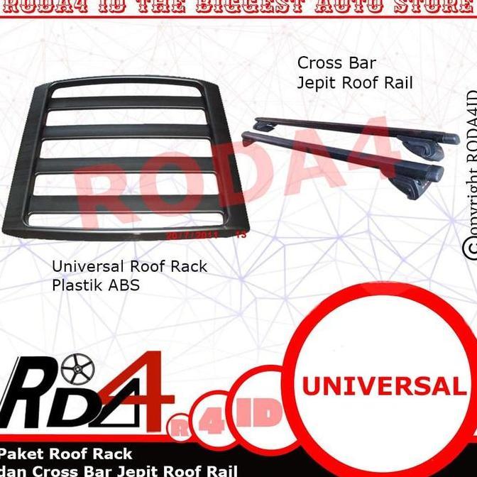 ALXAL Paket Rak Bagasi dan Cross Bar Jepit Roof Rail Karimun Wagon R