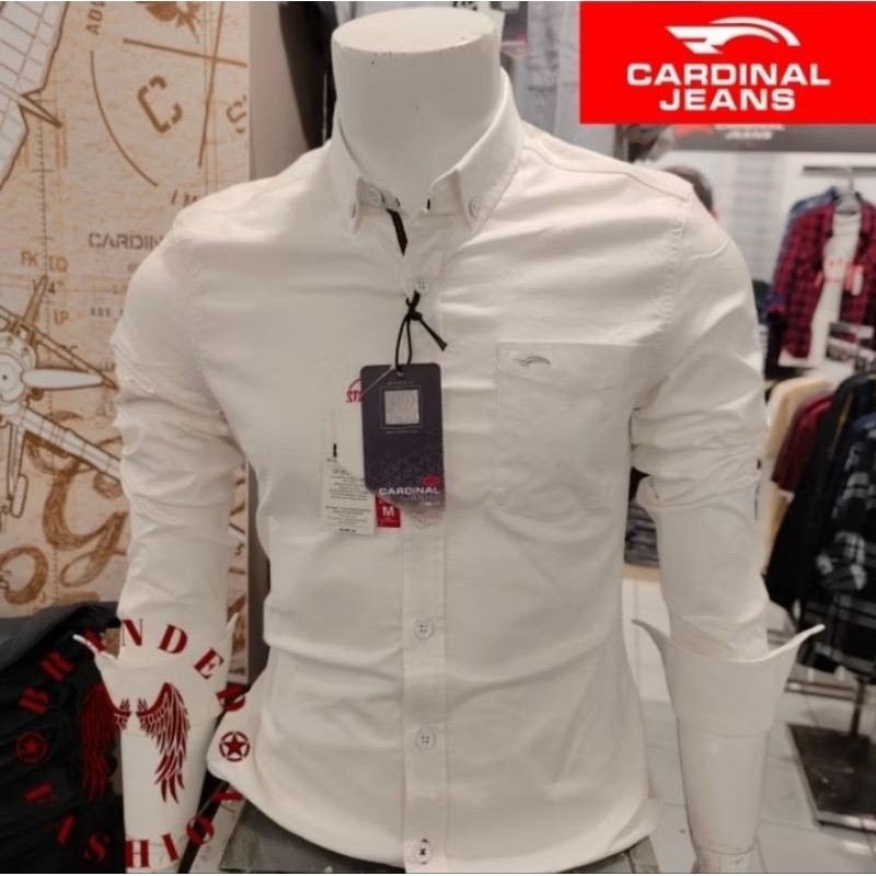 KEMEJA CARDINAL SLIMFIT PUTIH