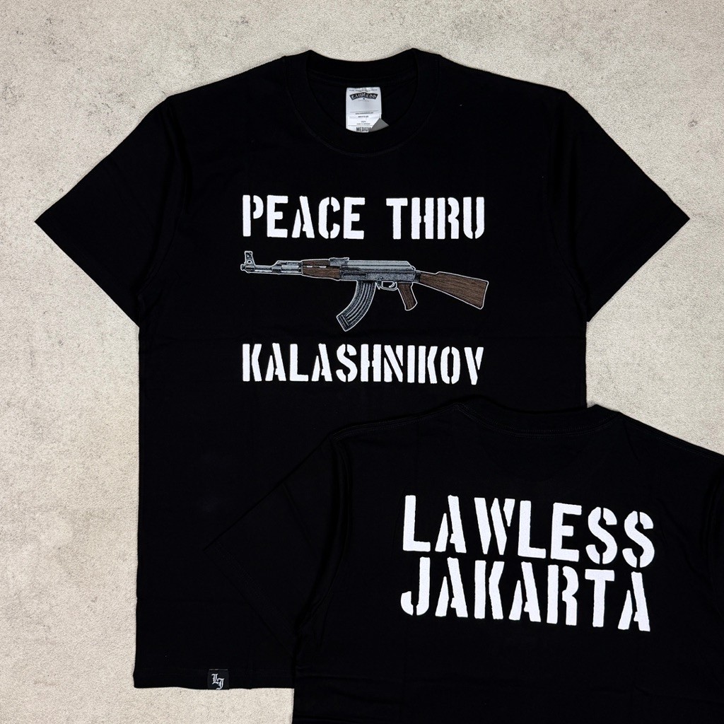 LAWLESS JAKARTA - KALASHNIKOV | Tshirt Black Moones Original Merchandise