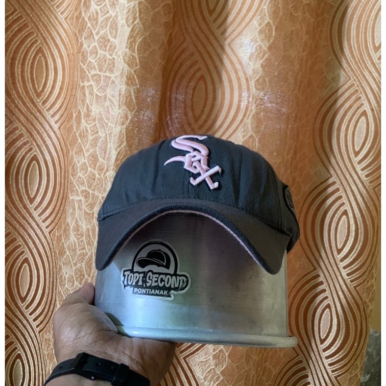 Topi MLB Sekon Sox Navy-Pink, Cap Original OSFM