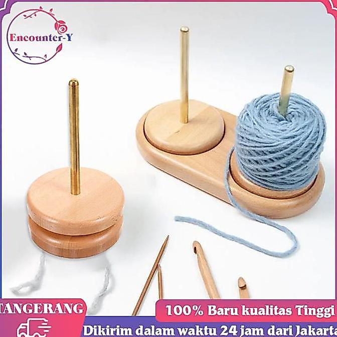 Yarn Holder Spin Yarn Holder Stand Yarn Organizer Tempat Benang Rajut