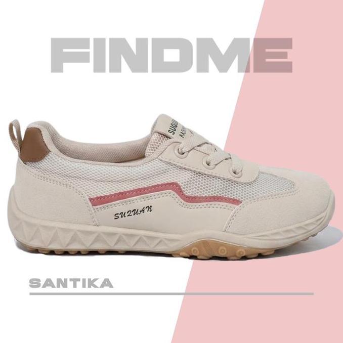 FINDME 36-40 Santika Sepatu Sneakers Wanita Lembut simpel Nyaman Ringan Bahan PU