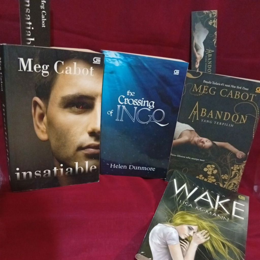 Buku Novel Meg Cabot Insatiable Abandon yang Terpilih Wake dan The Crossing of Ingo by Gramedia