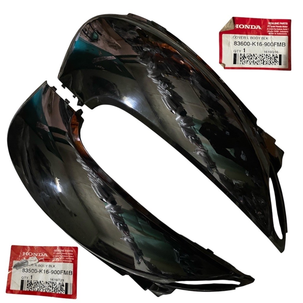 83600K16900fmb 83500-k16-900fmb Cover Body Kiri kanan hitam Honda Scoopy eSP K16R 83600-k16-900fmb 8