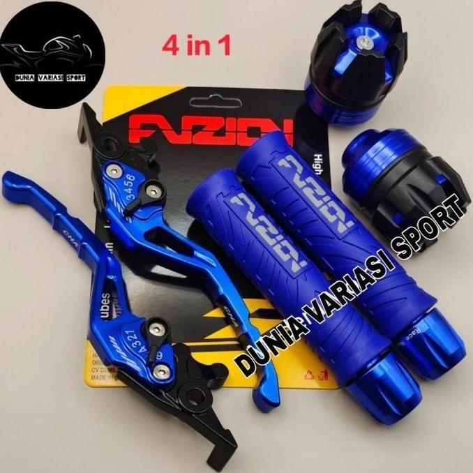 DV283 - [ Paket 4in1 ] Model Hayaidesuu THE STORM / Handgrip FUZION + Jalu stang cnc + Jalu As + han