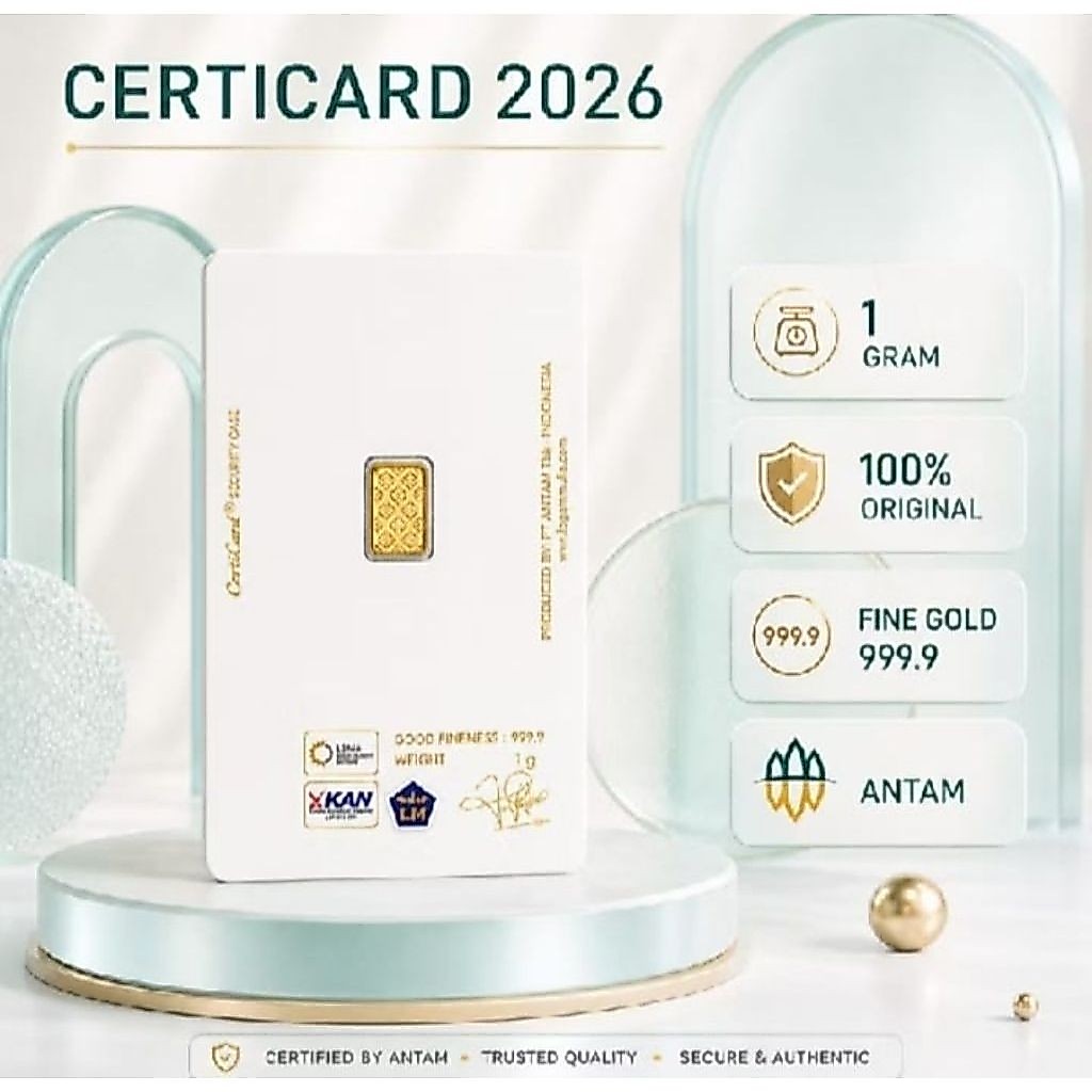 Emas Antam 1Gram 1Gr 2026 Certieye Terbaru