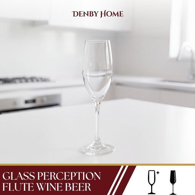 Premium Libbey Gelas Kaca Perception Flute Wine Beer 170Ml 3096 Original