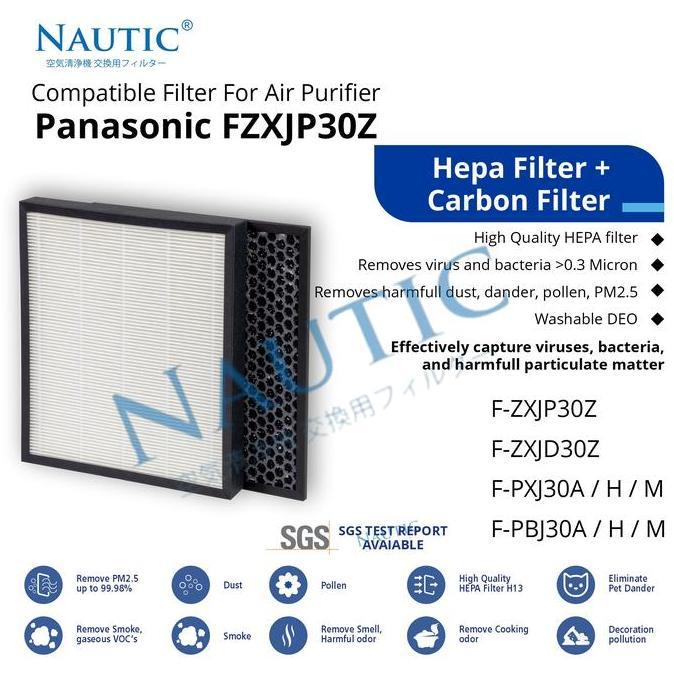 Hepa Filter Panasonic Zxjp30 Zxjd30 F Pxj30A + Carbon Filter
