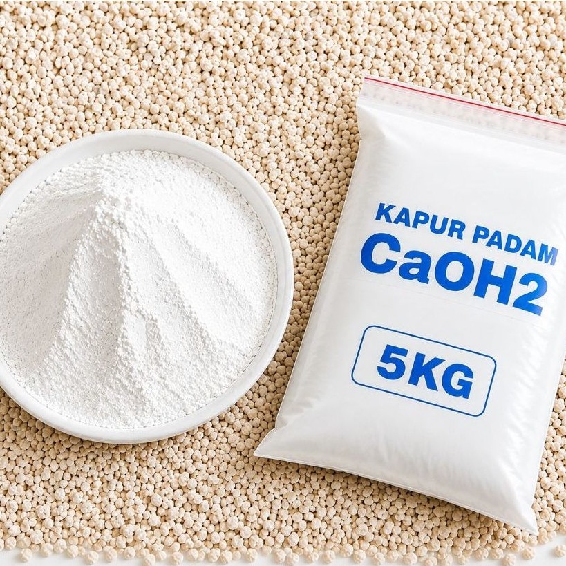 KAPUR PADAM CAOH2 5kg KALSIUM HIDROKSIDA CALCIUM HYDRATED LIME