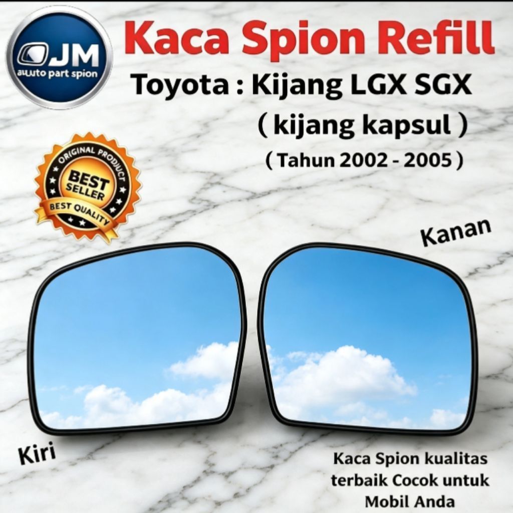 Kaca Spion Mobil Toyota : Kijang LGX SGX - Kijang Kapsul LGX LSX ( Tahun : 2002 - 2005 )