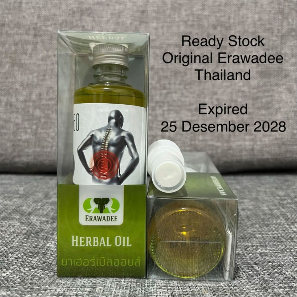 Erawadee 60 Herbal Oil Original Erawadee Thailand / Erawadee No. 60 85 ml Herbal Spray Semprotan Med