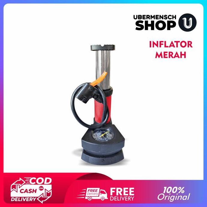 Promo [Us] Mini Foot Pump Portable Pompa Injak Portabel Isi Angin Ban Sepeda Motor Mobil Kaki Pipa G