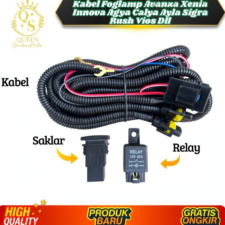 Kabel Foglamp Avanza Innova Agya Ayla Cahya Sigra Yaris H11 H16 H8