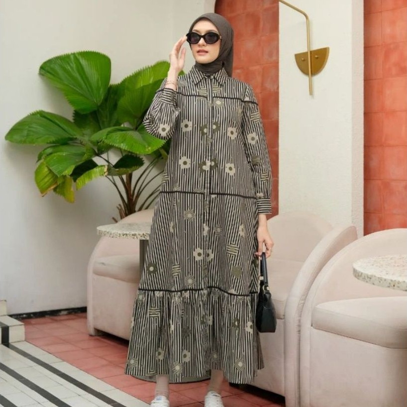 KORINA midi dress terbaru Aurora midi korina ( READY STOCK )
