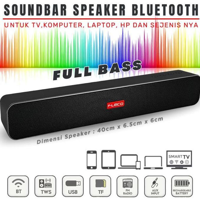 Gt8 Promo Speaker Bluetooth Full Bass Bisa Sambung Ke Tv , Laptop, Komputer, Hp Soundbar Fleco Sn-55