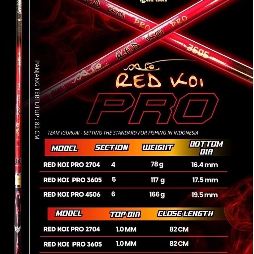 Tegek iguruai Red Koi pro 270/360/450
