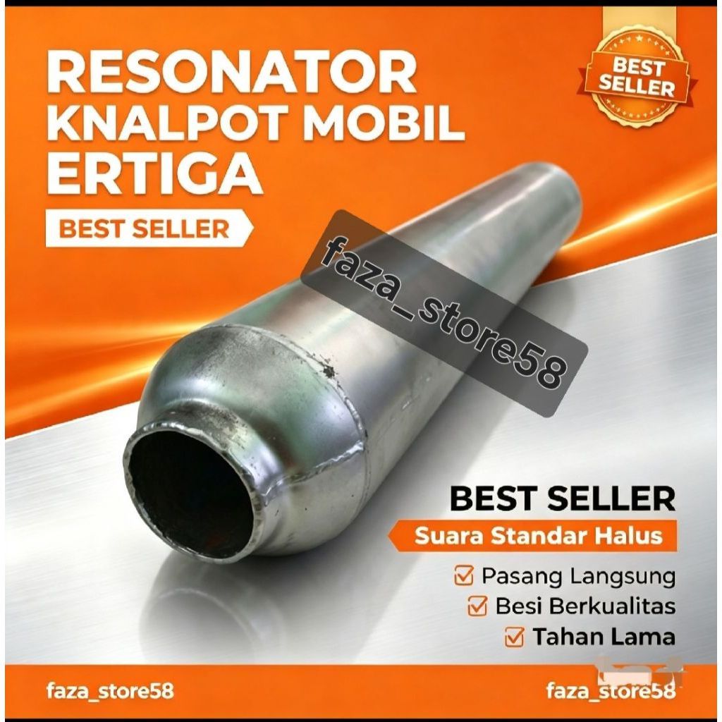 resonator knalpot standar mobil Ertiga,  suzuki splash panjang 66cm