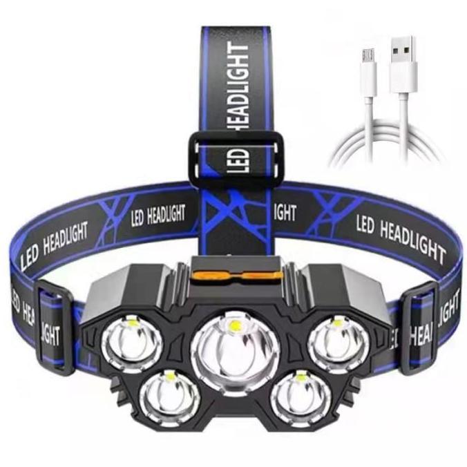Senter Kepala Mini 5 Led 30W / Senter Kepala Mini Cas