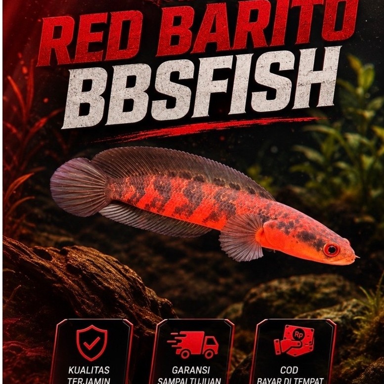 Ikan Hias Channa Maru Red Barito Size  8-10cm / Chana Red Barito