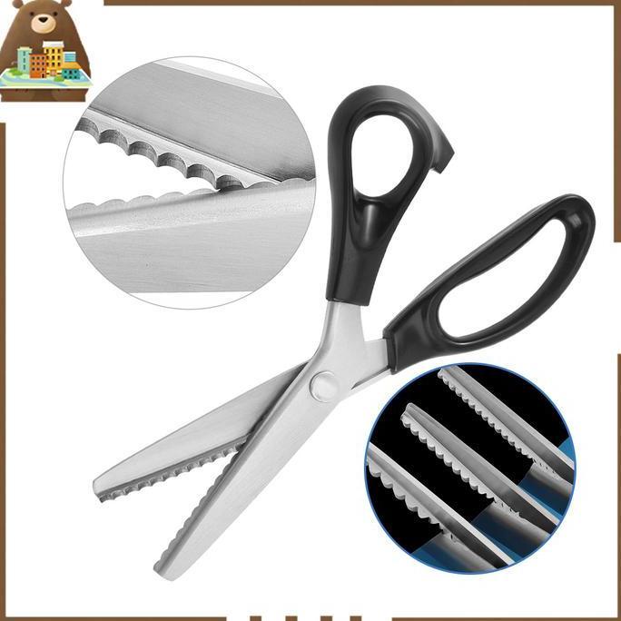 Gunting Gelombang Kain / Gunting Gerigi Kain / Gunting Bahan Kain Zigzag Stainless Steal 9"