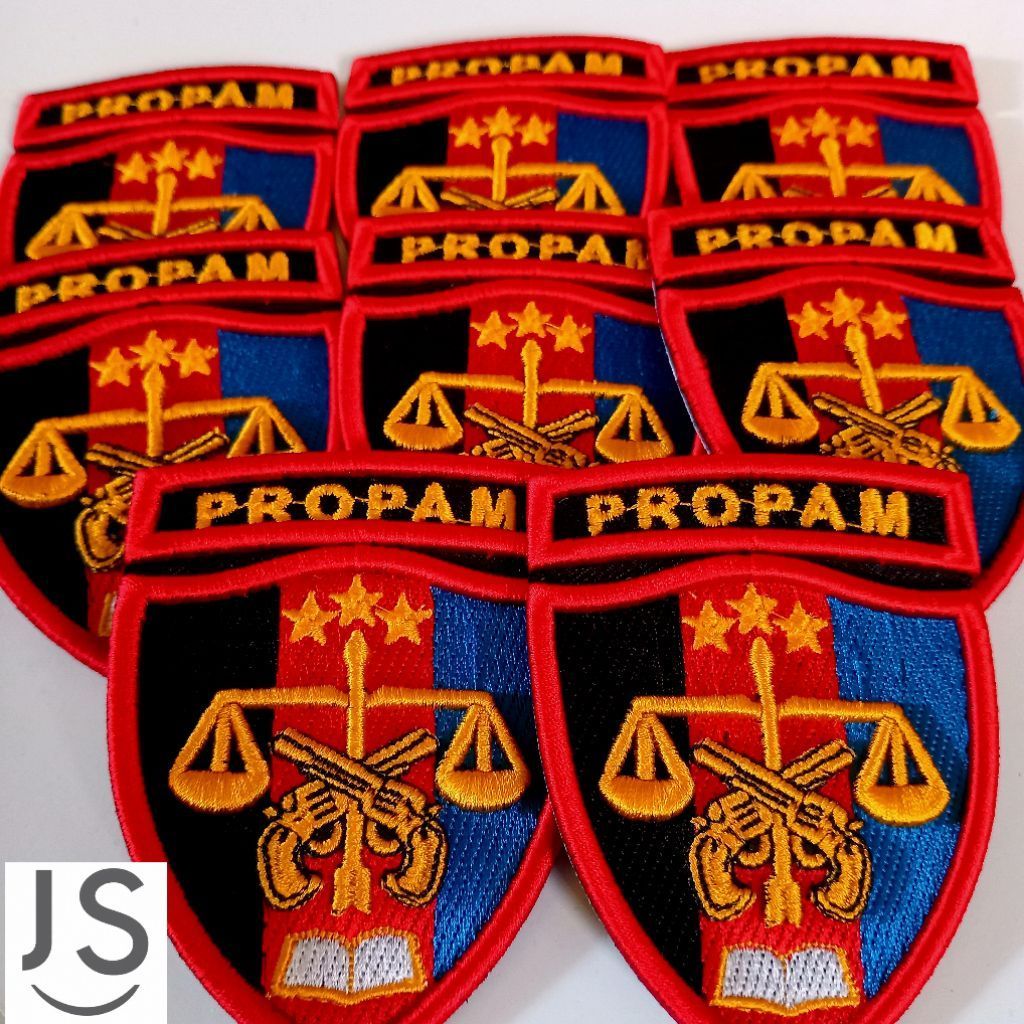 Logo Propam Bordir Timbul/Bed Lengan Propam Polri Bordir