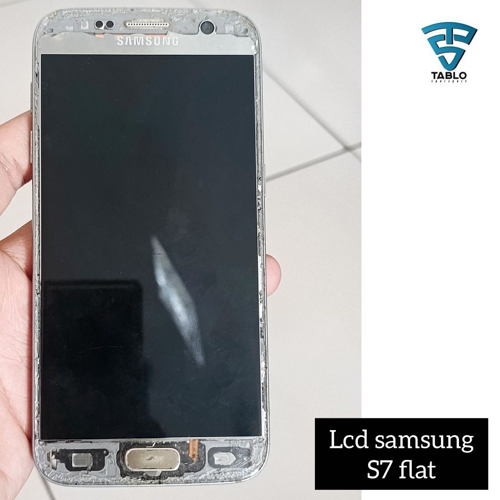 LCD plus frame Samsung S7 flat G930 original copotan hp minus