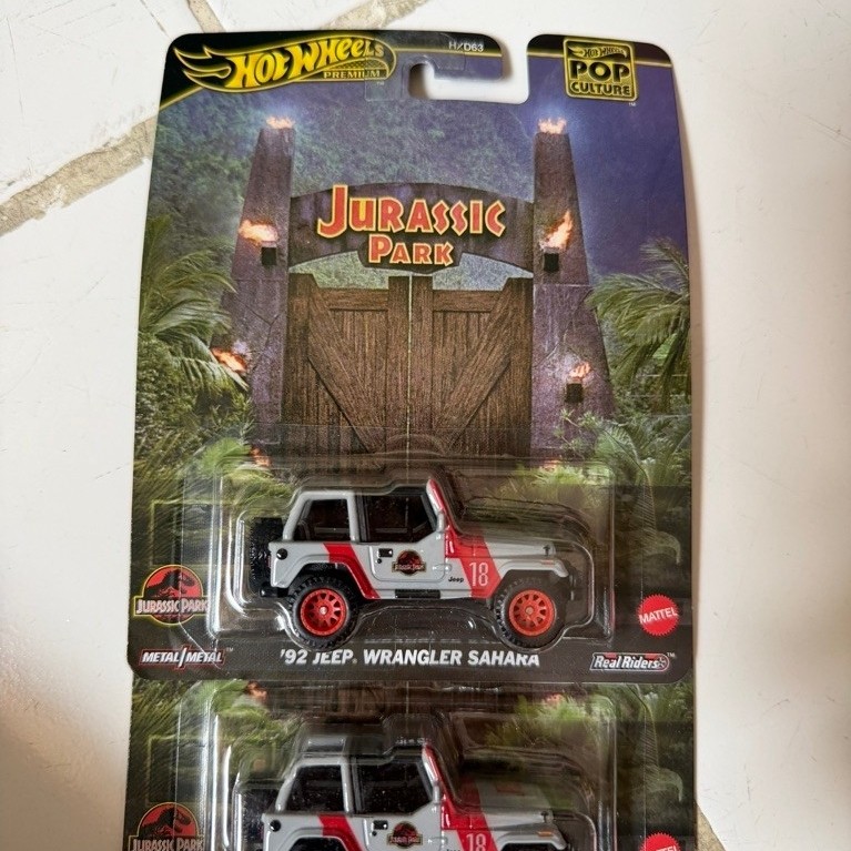 Jeep Wrangler Sahara Jurassic Park Hotwheels