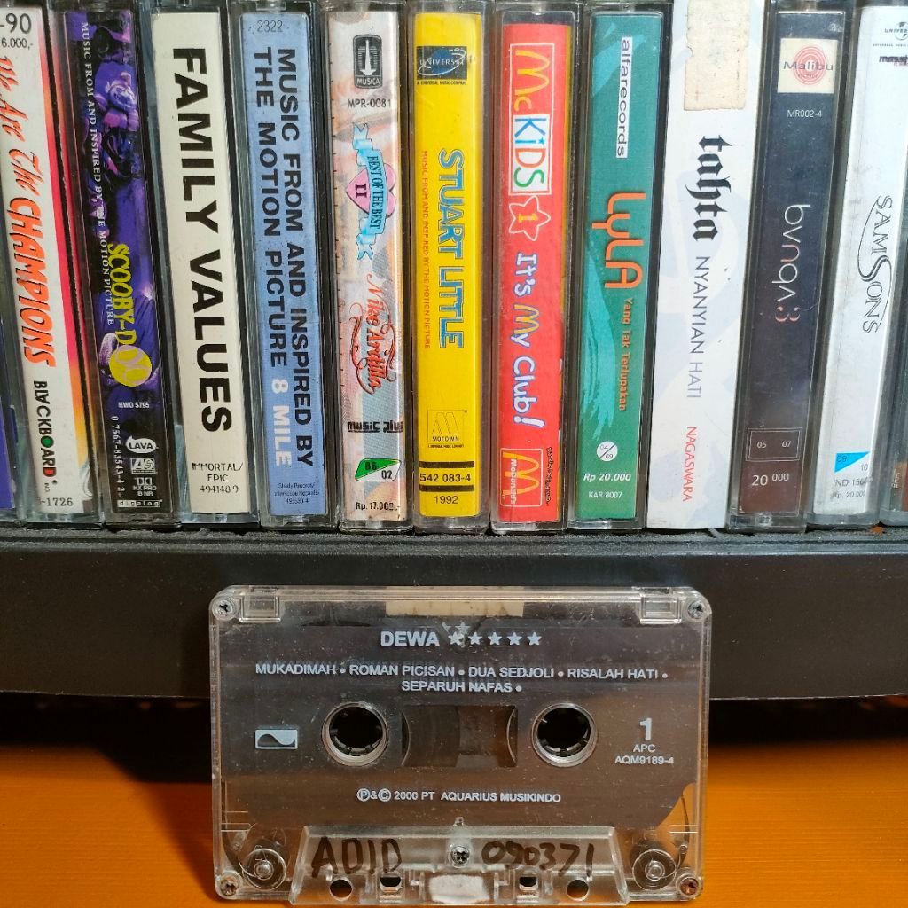 Kaset Pita Dewa Dewa19 Dewa 19 Bintang Lima Separuh Nafas hanya kaset